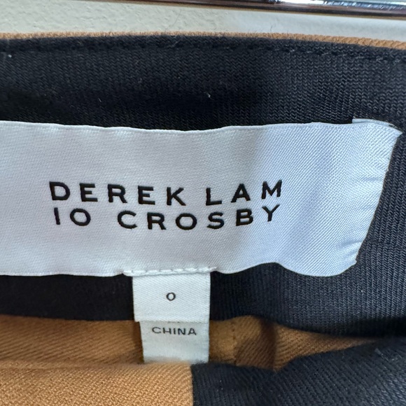 Derek Lam 10 Crosby Flare Trousers in a tan/brown women's sz 0 career office - Picture 10 of 16